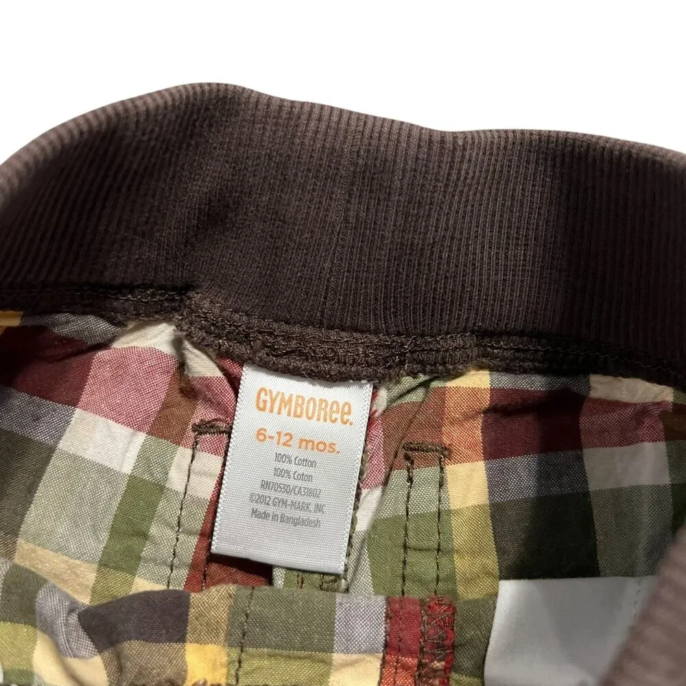 Gymboree 6-12m Pull-On Plaid Shorts